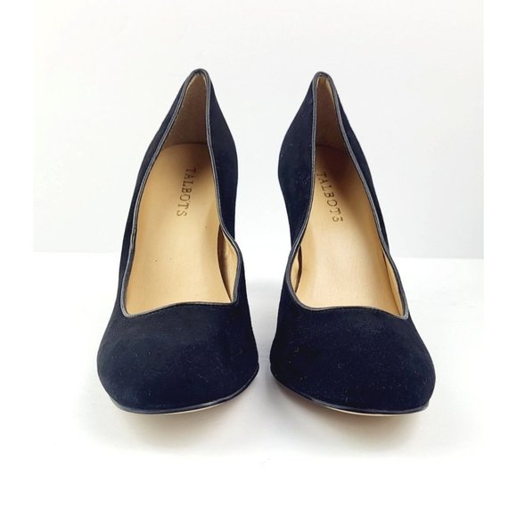 Talbot Suede Round Toe Snake Skin Heels - Size 8 - Picture 6 of 7